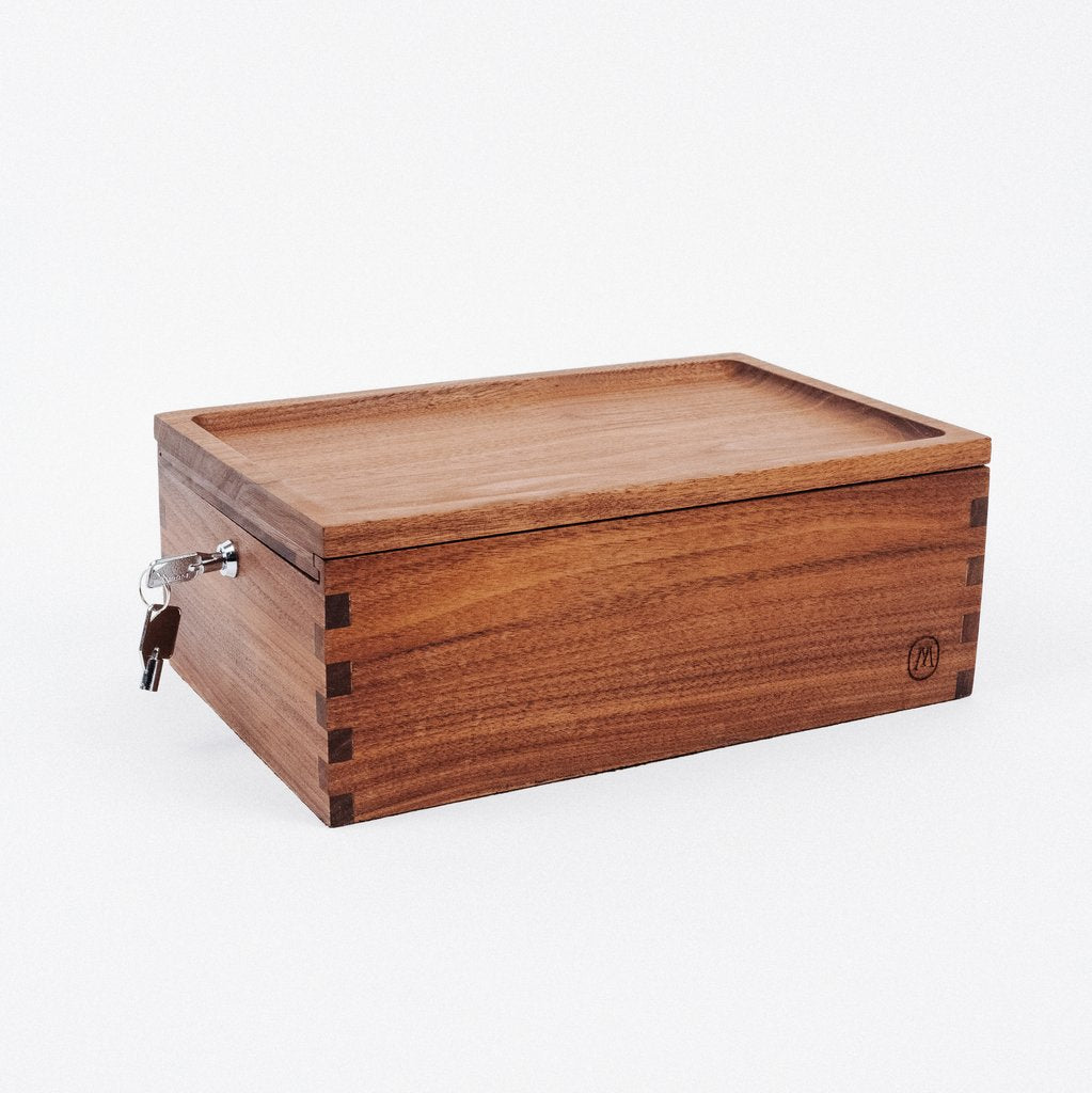 Personalized Black Walnut Portable Incense Storage Box and Holder