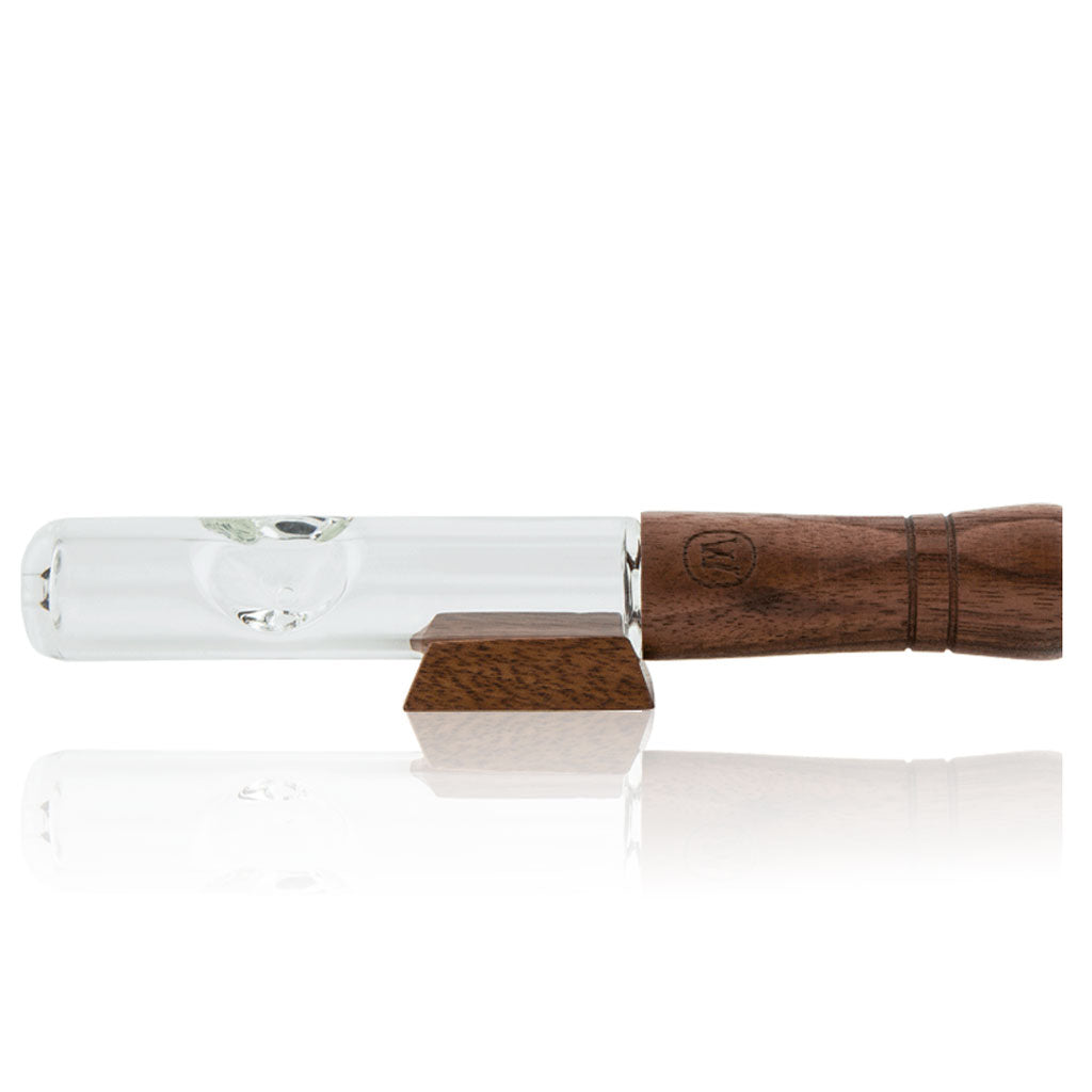 Marley Natural Pipe Steamroller 1 HITTER TASTER Wood & Glass Pocket Pipe - 2 sizes - BHANGO HEAD SHOP - Premium Glass, Vape and Cannabis Accessories